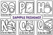Bedtime ABC Coloring Book, an Object Illustration by Craftsbeefy (Thumbnail 2 of 4)