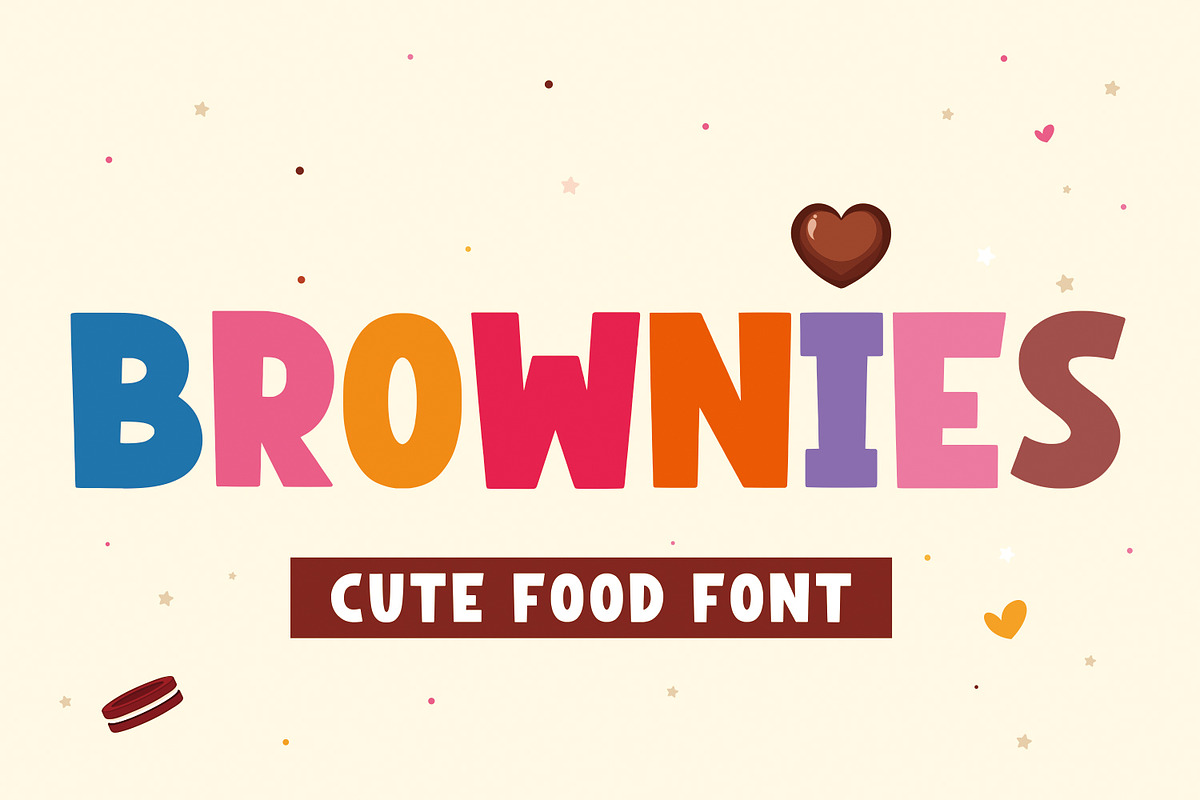 BROWNIES, a Sans Serif Font by Mozatype (Photo 1 of 7)