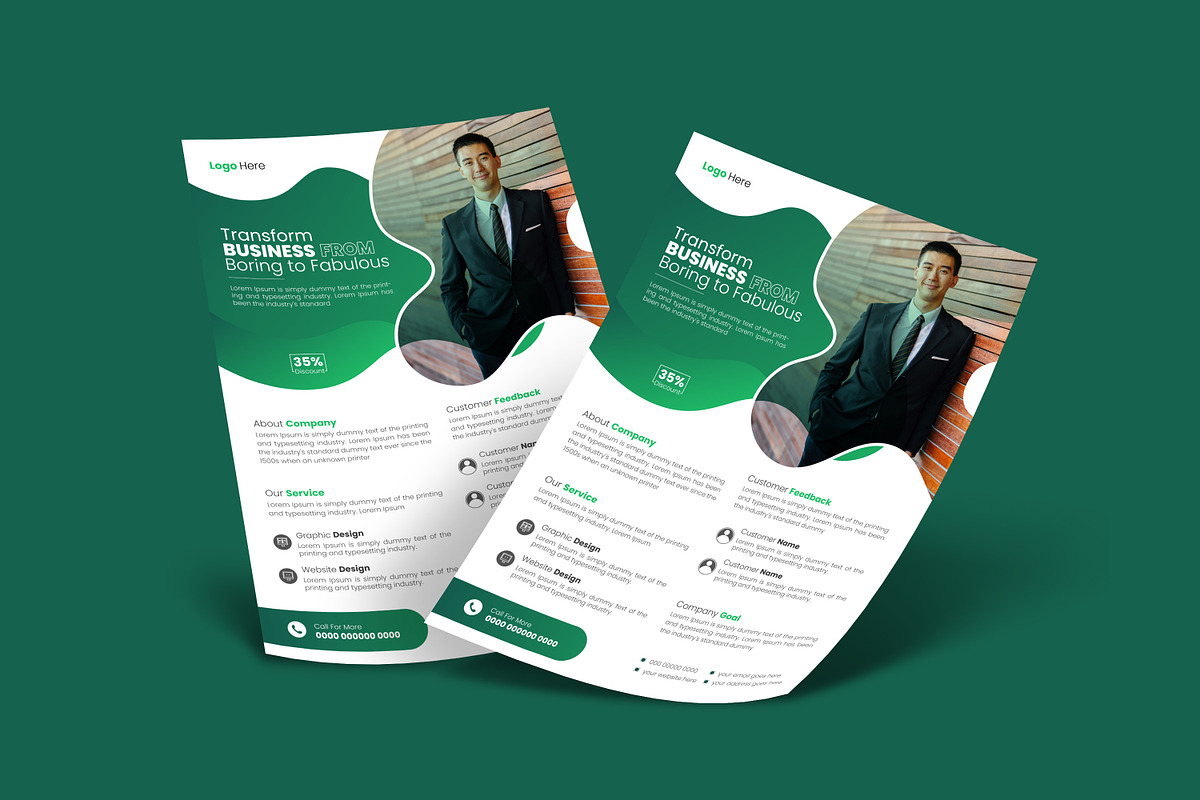 Modern Business Flyer Design, a Flyer Template by MxVect Stock (Photo 2 of 3)