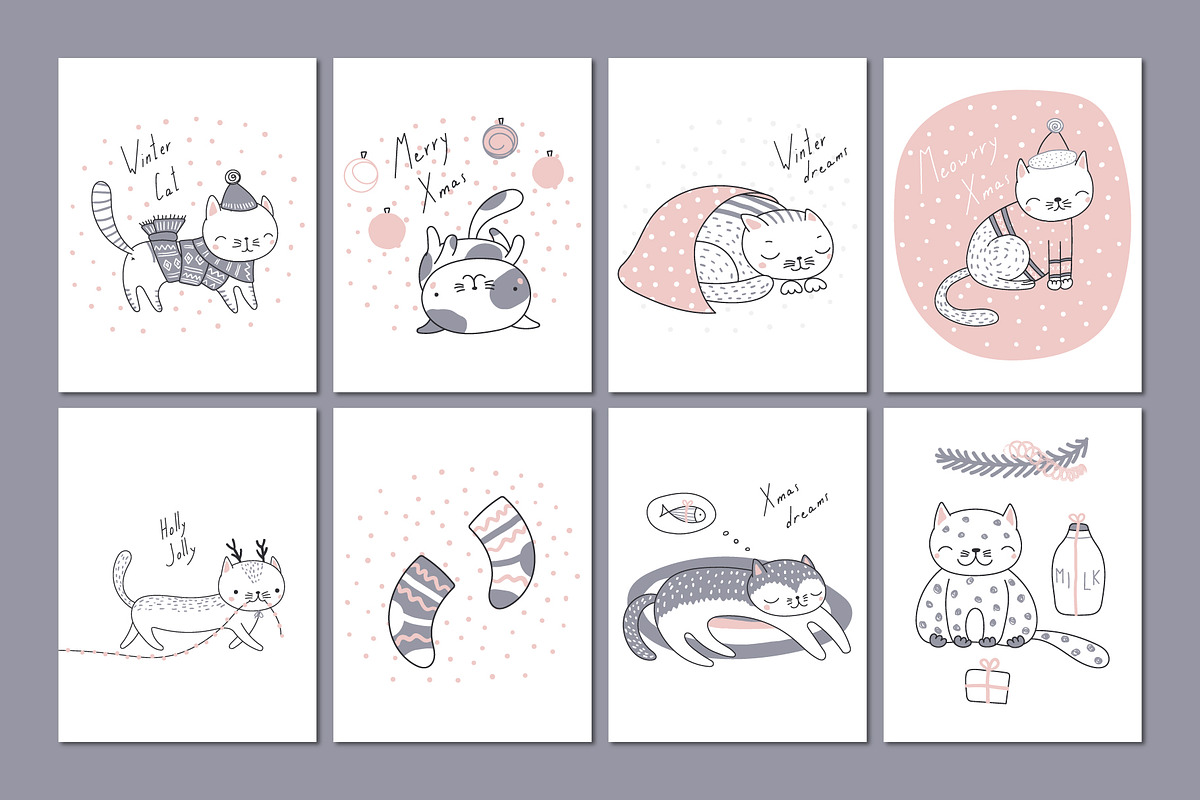 Christmas Bundle Cute Illustrations, a Seasonal Illustration by sceptical cactus (Photo 45 of 62)
