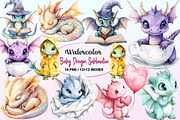 Baby Dragon Sublimation Clipart, a Graphic by CitraGraphics (Thumbnail 1 of 4)