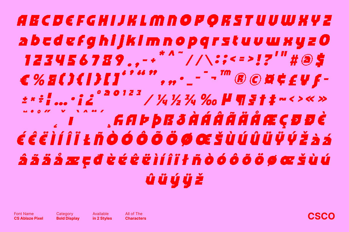 CS Ablaze Pixel, a Sans Serif Font by Craft Supply Co. (Photo 8 of 8)