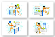 10 Padel Tennis Action Illustration, a Sport Illustration by denayunebgt (Thumbnail 2 of 4)