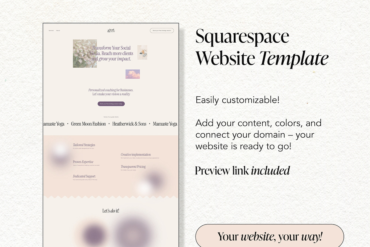 Squarespace Template Coach, a Squarespace Template by shapeshifter's friend (Photo 2 of 10)