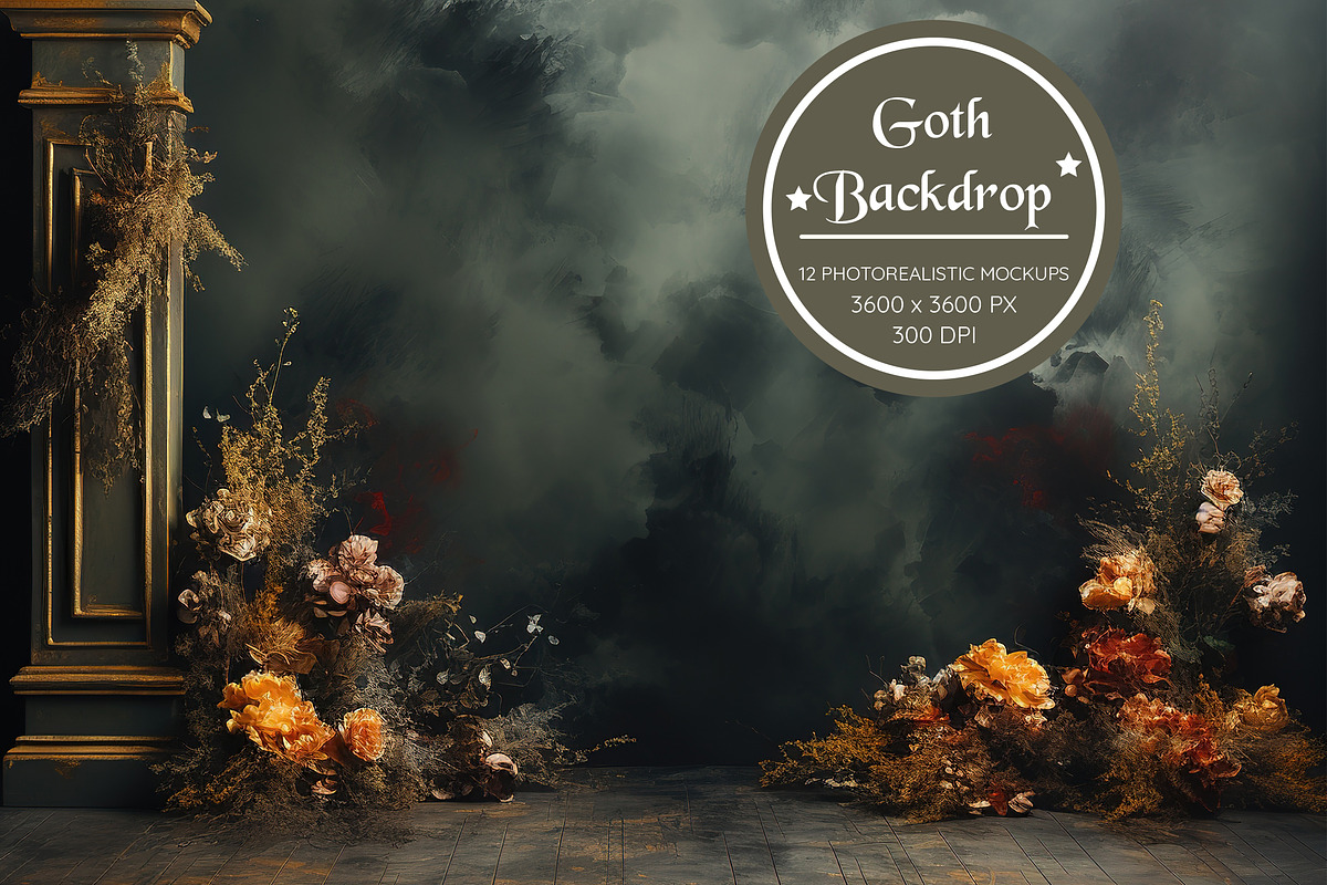 Goth Backdrop Vintage Mockups, a Household Mockup by Fun Digital (Photo 3 of 4)
