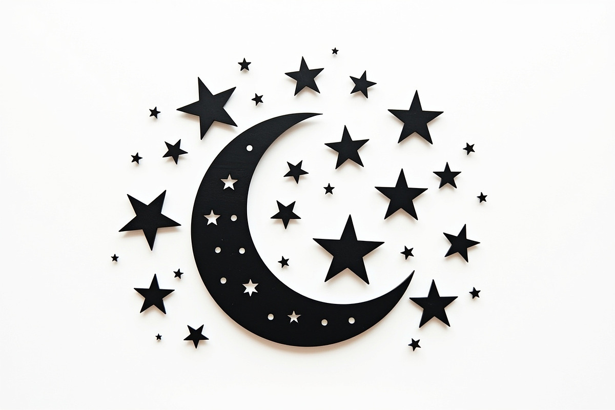 Crescent Moons and Star Silhouette, an Illustration by Amazin_art (Photo 11 of 31)