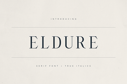 Eldure – Timeless Serif Font