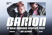 Barion – Bold Rounded Display Font, a Sans Serif Font by Drizy (Thumbnail 1 of 10)