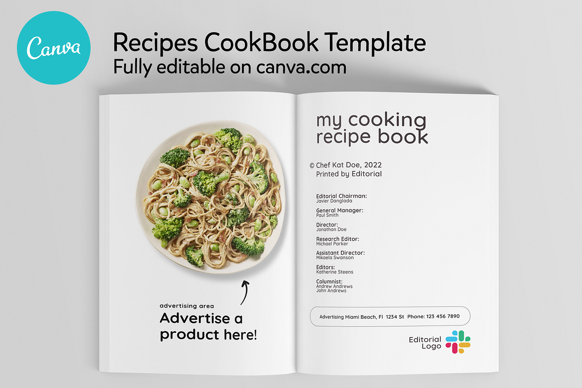 Recipes Book Canva A4 Template, a Magazine Template by DeLaGranSiete (Photo 2 of 13)