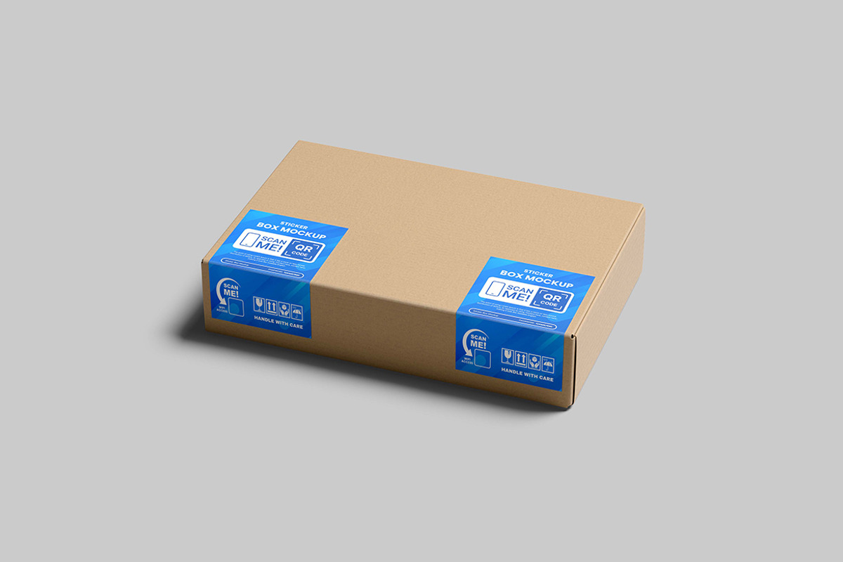 Sticker Box Mockup, a Packaging Mockup by seramoe (Photo 4 of 5)