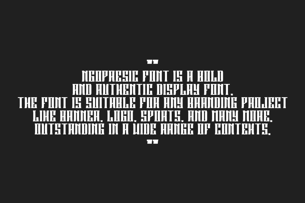 Ngopresic, a Serif Font by QR Design Studio (Photo 5 of 7)