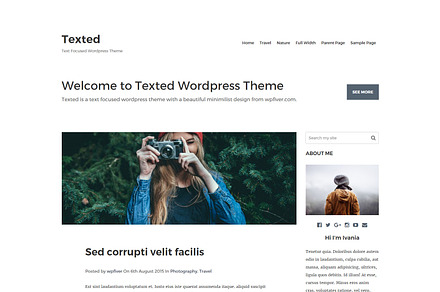 Texted-Text Focused Bootstrap Theme