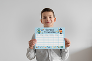 School Timetable for Robot Lovers, a Print Template by Soulprint Mercury (Thumbnail 2 of 2)