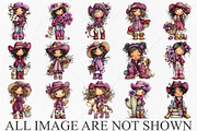 Whimsical Cowgirl Clipart Bundle, a Seasonal Illustration by Canvas Craft (Thumbnail 4 of 10)