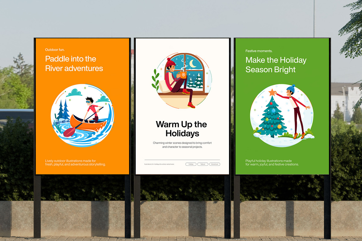 100 Holiday & Outdoor Illustrations, a Seasonal Illustration by Prosymbols (Photo 3 of 11)