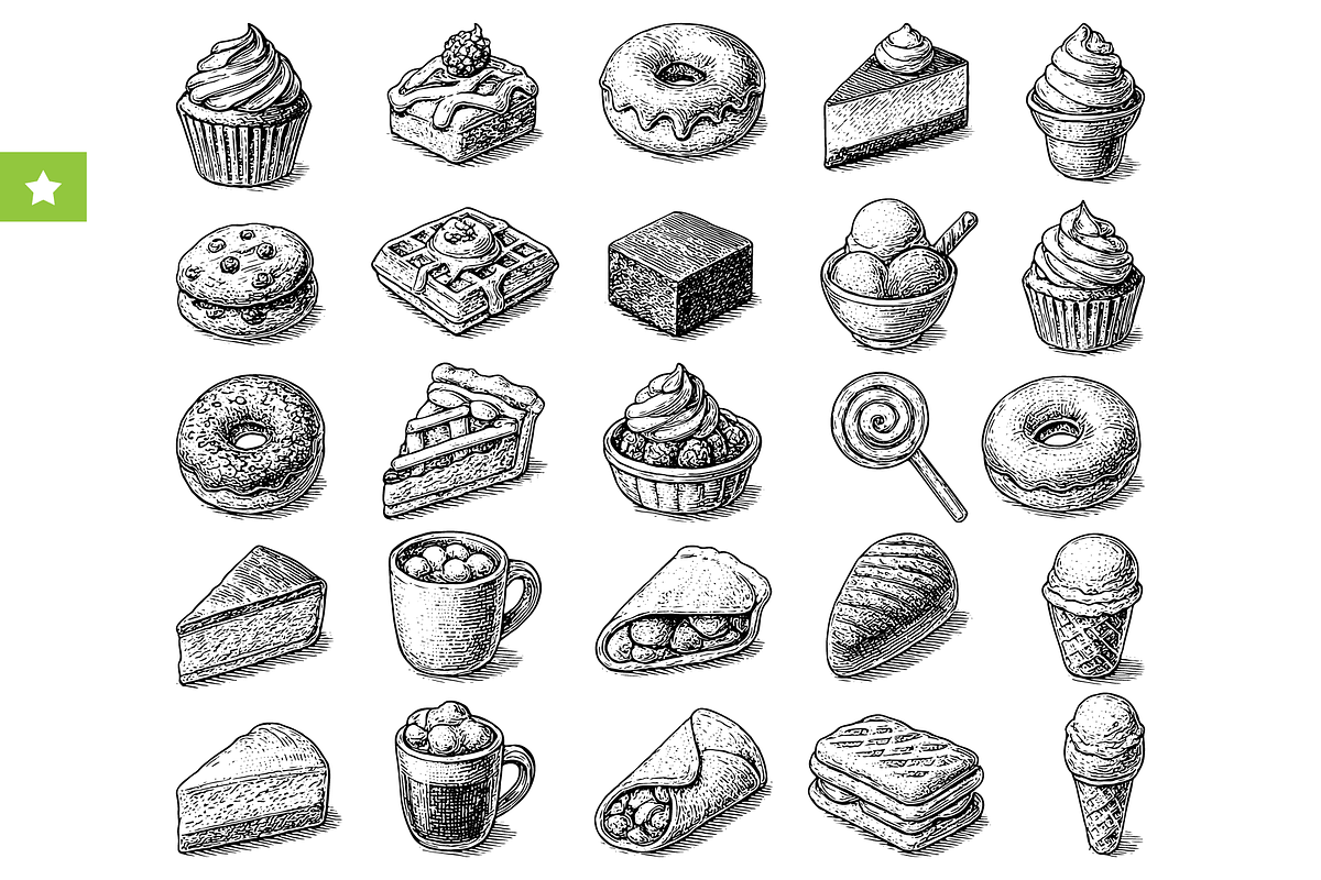 Vintage Dessert Food, an Object Graphic by RT Studio (Photo 1 of 4)