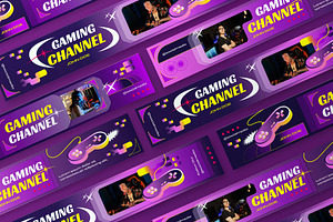 Purple Y2K Gaming YouTube Cover