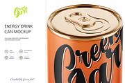 3 Energy Drink Can Mockup PSD, a Product Mockup by Green Art (Thumbnail 6 of 7)