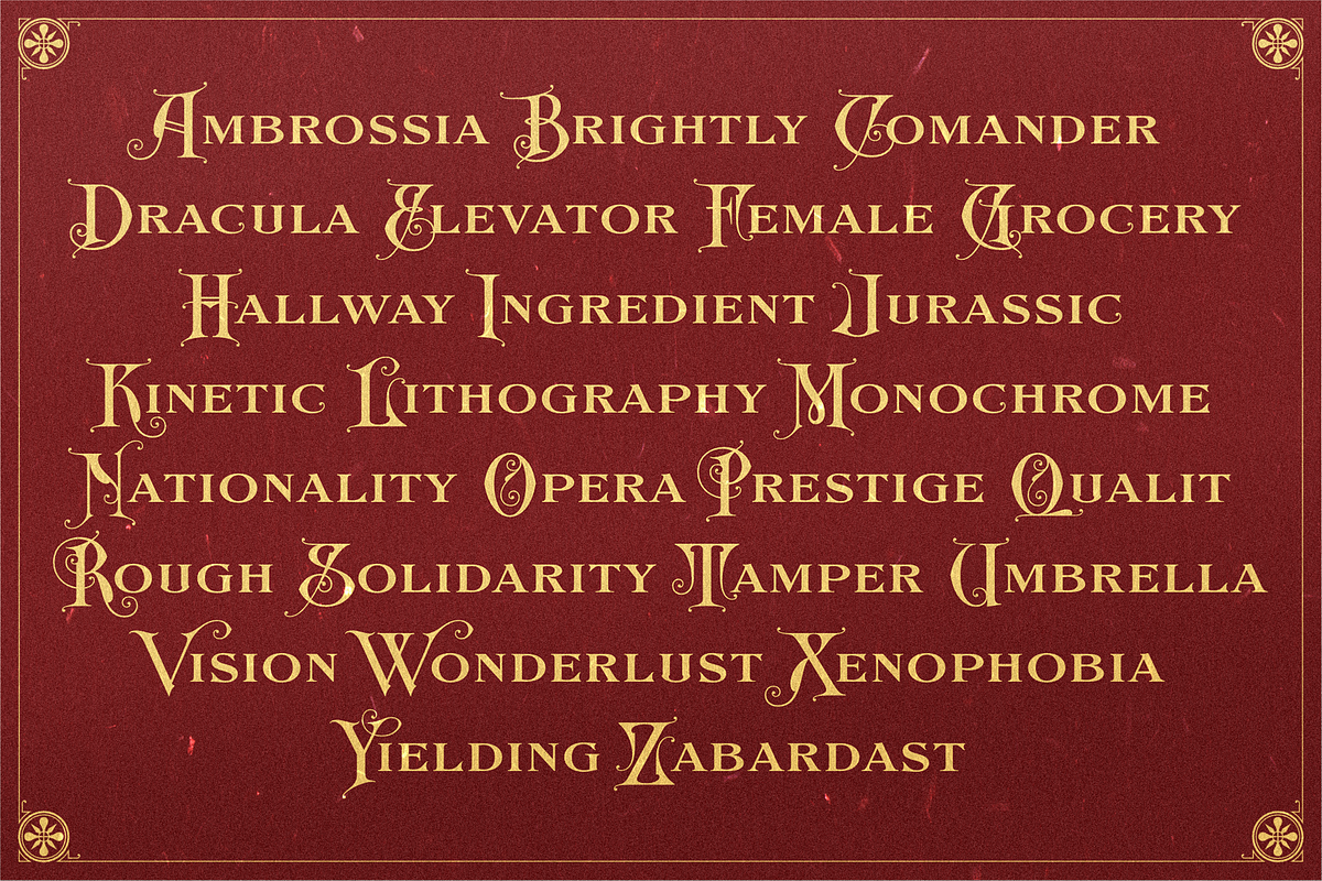 AM Rosnely (Disc 20%), a Serif Font by Akarmati (Photo 4 of 10)