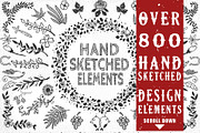 800+ Unique Hand-Sketched Elements, an Illustration by ESMedia24 (Thumbnail 1 of 4)