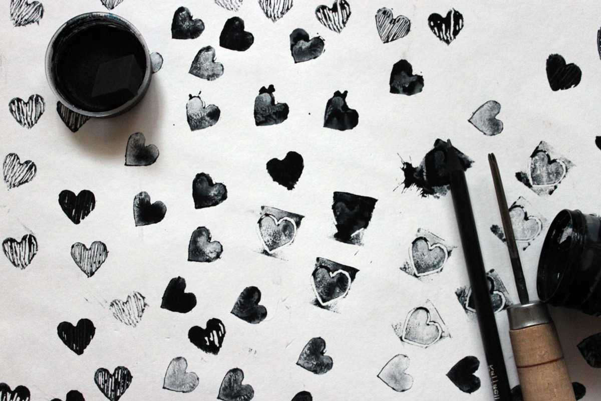 Set of black watercolor hearts, an Illustration by KatBranchArt (Photo 5 of 5)