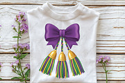 Coquette Tassel Mardi Gras PNG, an Illustration by CraftArtStudio (Thumbnail 2 of 4)