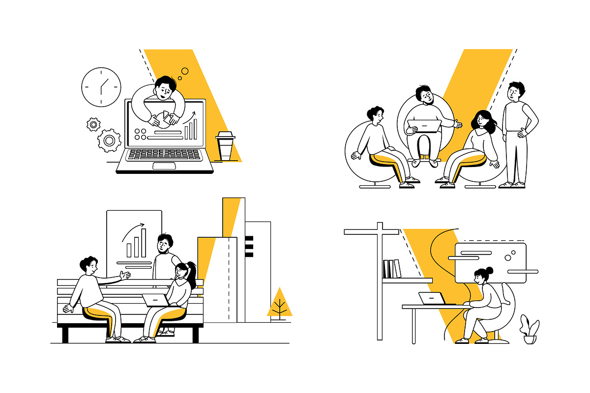 Business Teamwork Illustration Set, a Work Illustration by Shakuro (Photo 3 of 10)