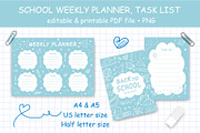 School Weekly Planner, Task List, an Object Graphic by Irina Avdeeva (Thumbnail 1 of 3)