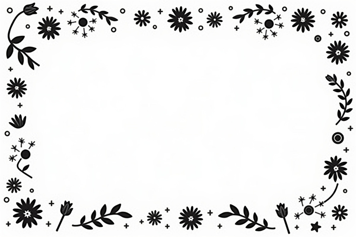 Hand Drawn Floral Border Set, an Illustration by BIPLOB EXPERT (Photo 3 of 10)