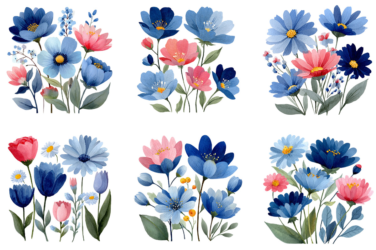 Spring Florals Collection Clipart, an Illustration by CraftArtStudio (Photo 4 of 6)
