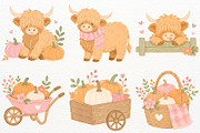 Highland Cow Clipart Farm Animal PNG, an Animal Illustration by SugarCloudStudioArt (Thumbnail 3 of 6)