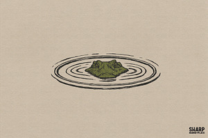 Vintage Swamp Alligator Sketch