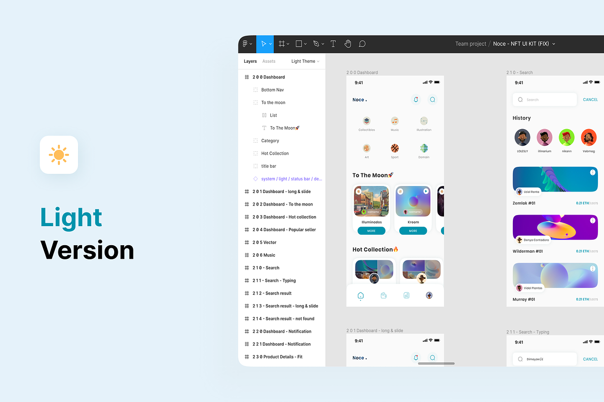 Noce - Nft App, an UI Kit Template by Agensip Design Agency (Photo 5 of 10)