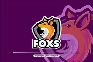 Fox emblem shield logo sport, a Branding & Logo Template by Bayuktx
