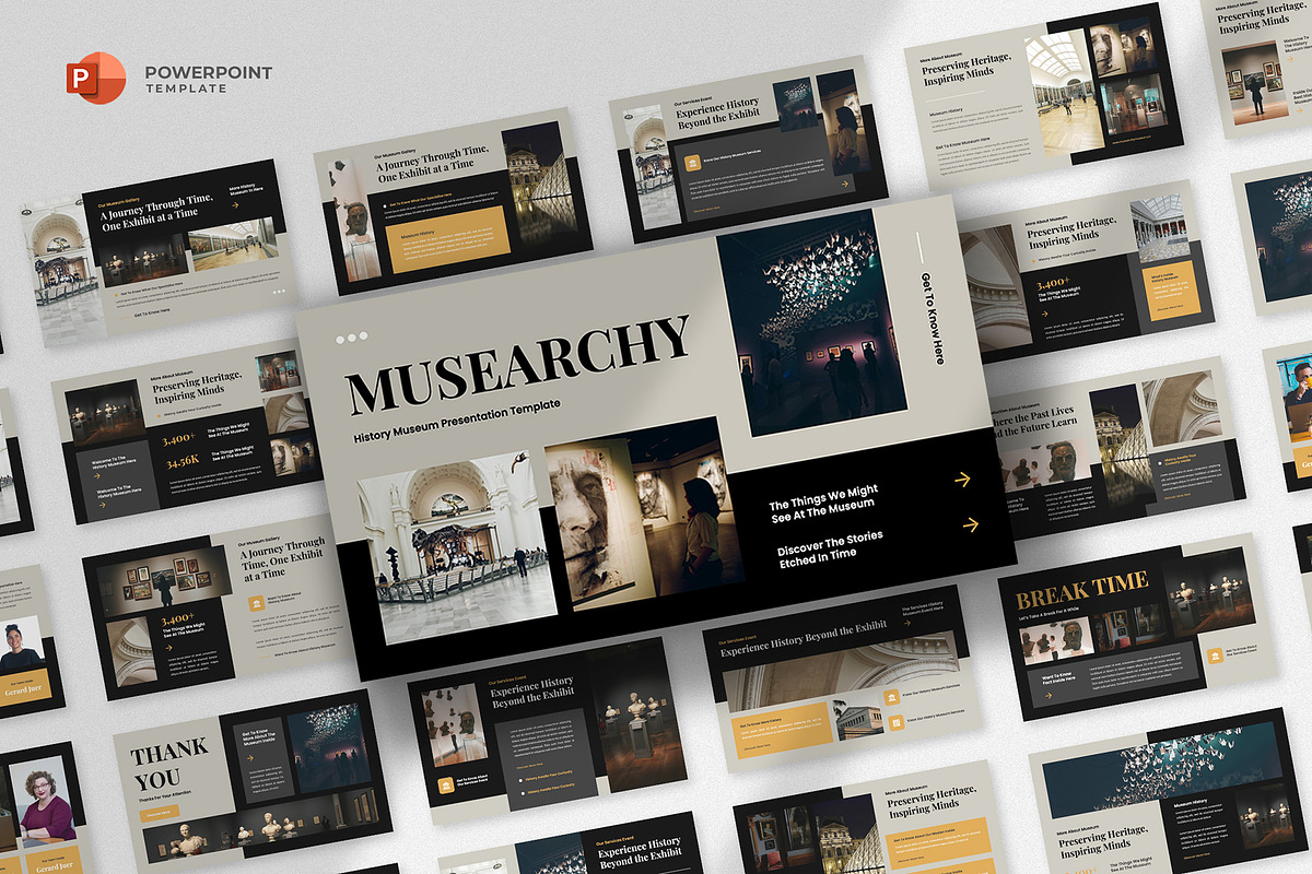 History Museum Powerpoint Template, a Presentation Template by fluffstudio (Photo 1 of 4)