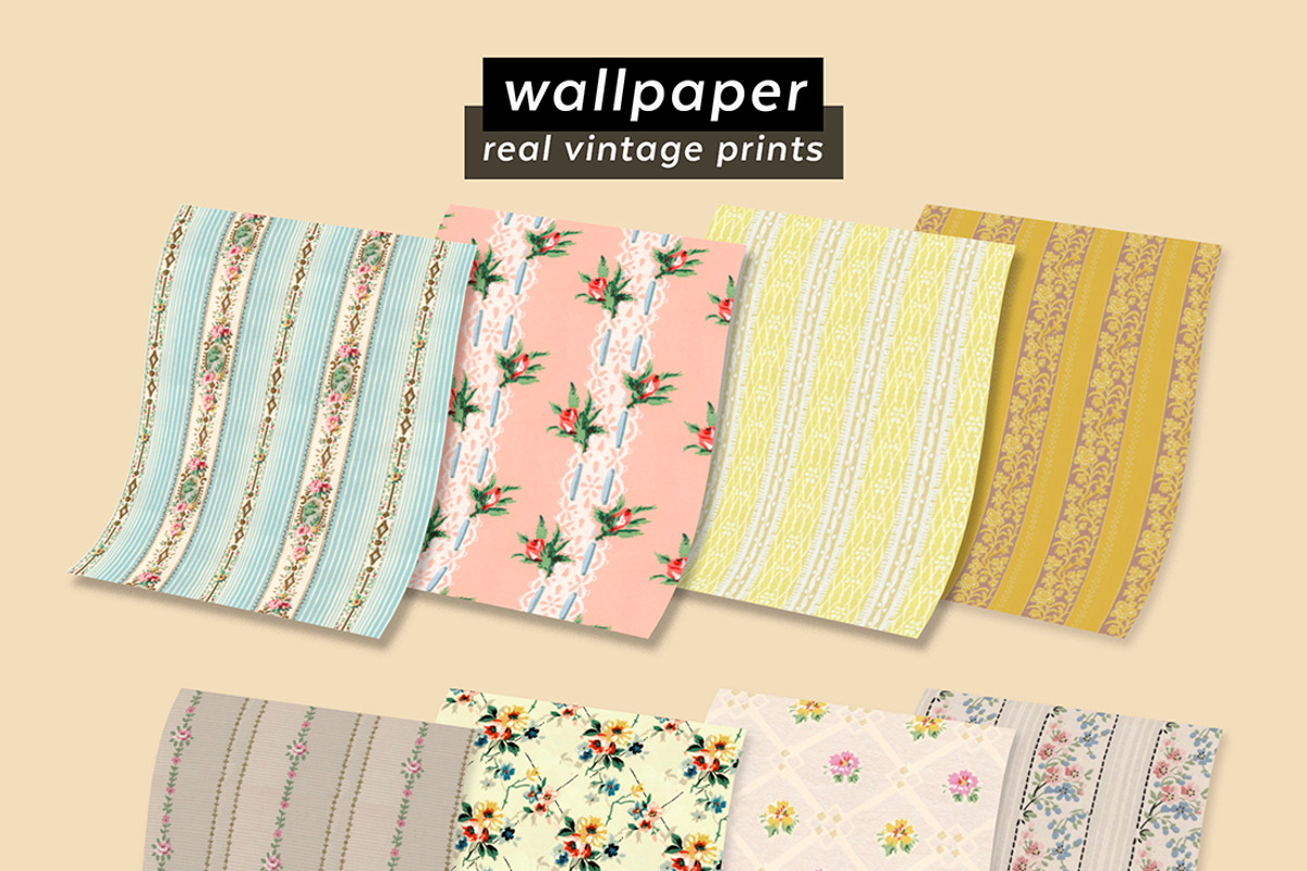 Vintage Wallpaper Patterns, a Pattern Graphic by ISEEYOUPATTERN (Photo 2 of 8)