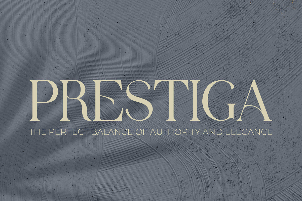 Prestiga | Elegant & Modern Display, a Serif Font by OWPictures (Photo 1 of 8)
