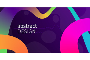 Color wavy shapes design. Bright, an Illustration by YummyBuum