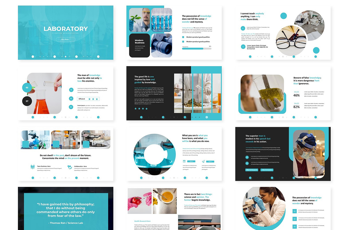 Laboratory - Keynote Template, a Presentation Template by AQR Studio