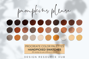 Pumpkins Please Procreate Palette