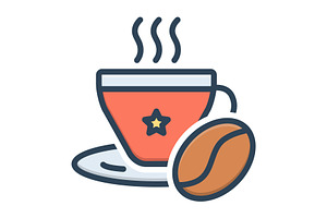 Coffee Bean Color Icon