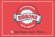 15 Handmade vector Ribbons, a Decorative Illustration by Morfema (Thumbnail 1 of 4)