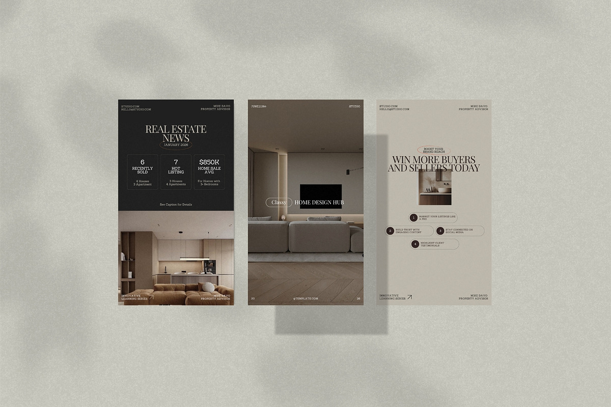 Modern Real Estate Story Templates, a Social Media Template by Crafted Pixel (Photo 3 of 10)