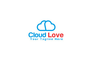 Cloud Love Logo Template