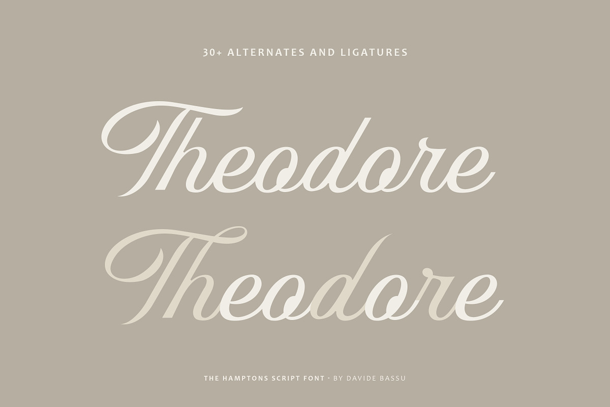 The Hamptons Script font, a Script Font by Davide Bassu (Photo 10 of 12)