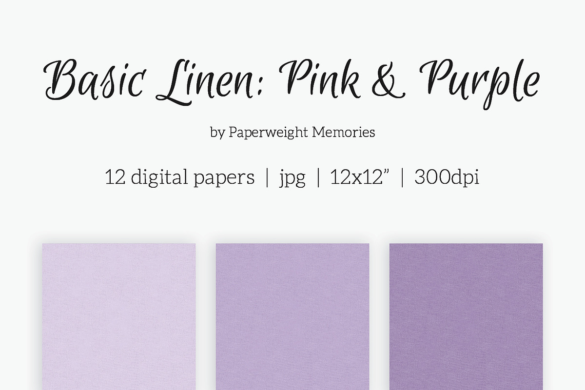 Paper - Basic Linen - Pink & Purple preview 5