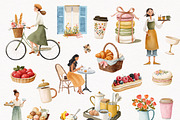 French Cafe Clipart - Cafe de Paris, a Decorative Illustration by PaintPixelCo (Thumbnail 4 of 14)
