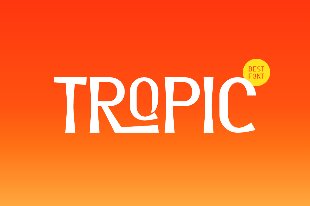Cruqtake - Tropical Font, a Sans Serif Font by QR Design Studio (Photo 2 of 7)
