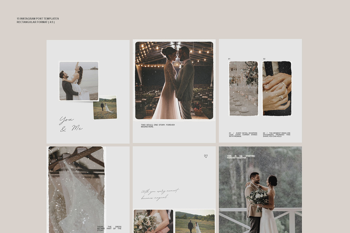 Canva Wedding Instagram Posts - Vol.2 preview 2