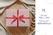 Wrapping Paper Gift Box Mockup PSD, a Packaging Mockup by Mie Mockup Studio (Thumbnail 7 of 7)